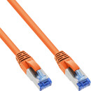 InLine® Patch Cable S/FTP PiMF Cat.6A halogen free 500MHz orange 0.5m