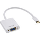 InLine® USB Display converter, USB Type-C male to VGA female (DP Alt Mode), silver, 0.2m