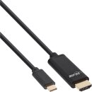 InLine® USB Display Cable, USB Type-C male to HDMI male (DP Alt Mode), 4K2K, black, 2m