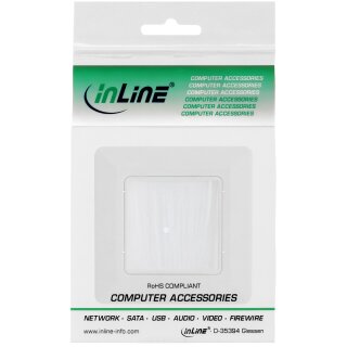 InLine® Rahmen mit Bürstendurchlass, für TV, weiß RAL9010