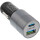 InLine® USB KFZ Ladegerät Stromadapter Quick Charge 3.0, 12/24VDC zu 5V DC/3A, USB-A + USB-C, schwarz