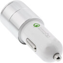 InLine® USB car charger power-adaptor Quick Charge 3.0, 12/24VDC -> 5V DC/3A, USB-A + USB Type-C, white