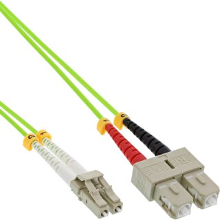 InLine® LWL Duplex Kabel, LC/SC, 50/125µm, OM5, 3m