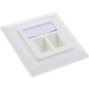 InLine® Cat.6A box flush-mounted 2x RJ45 white RAL9010