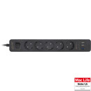 InLine® Power Strip 5 Port with QC USB, 5x Type F...