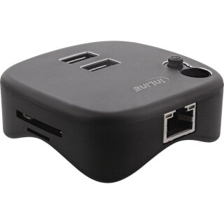 InLine® USB 3.0 Multihub, schwarz