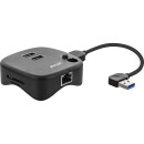 InLine® USB 3.0 Multiadapter, 2 x USB-A Gen.1, RJ45,...