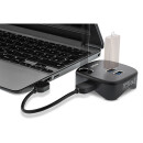 InLine® USB 3.0 Multiadapter, 2 x USB-A Gen.1, RJ45, SD/MicroSD Cardreader, black