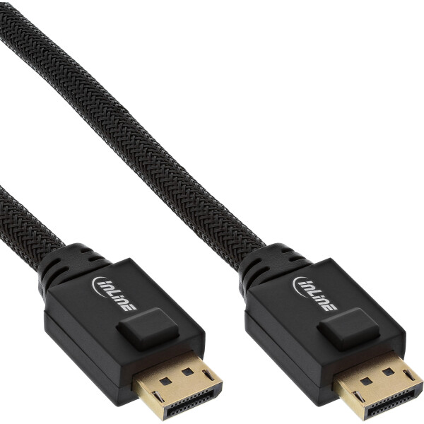 InLine® DisplayPort active cable, black, gold-plated contacts, 20m