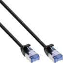 InLine® Slim round Patch Cable U/FTP Cat.6A black 1.5m