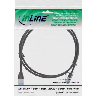 InLine® Patchkabel slim, U/FTP, Cat.6A, schwarz, 1m