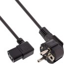 InLine® Power Cable Type F German C13 left angled...