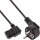 InLine® Power Cable Type F German C13 left angled black 0.3m