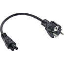 InLine® Power Cable Type F German to "Mikey Mouse" Notebook Plug black 0.3m