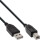 InLine® USB 2.0 Kabel, A an B, schwarz, 0,3m