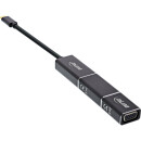 InLine® USB Display Converter Set 6-in-1, USB Type-C male to DisplayPort female, HDMI, VGA (DP Alt Mode), 4K/60Hz, black, 0.2m