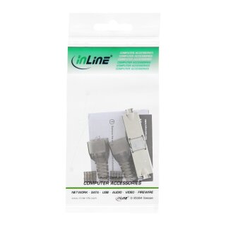 InLine® Kabelverbinder Cat.6A, mit LSA-Technik, geschirmt, schmale Ausführung
