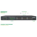 InLine® PoE+ Gigabit Network Switch 24 Port, 1Gb/s, 2x SFP, 48,26cm (19" 1U, brackets included), Metal, fan control, with display, 420W