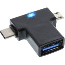 InLine® USB 3.1/2.0 OTG T-Adapter, Type C male or Micro-USB to A female