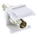 InLine® Fiber optical Keystone Snap-in adaptor white, simplex ST/ST, MM, ceramic sleeve