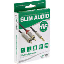 InLine® Basic Slim Audio Kabel Klinke 3,5mm ST an 2x...