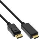 InLine® DisplayPort to HDMI converter cable, 4K/60Hz, black, 1m