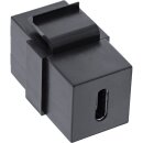 InLine® USB 3.1 Snap-In module, USB-C F/F, black housing