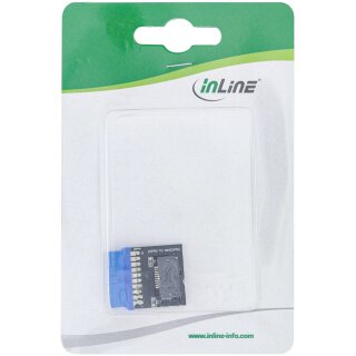 InLine® USB 3.0 zu USB 3.1 Frontpanel Key-A Adapter intern
