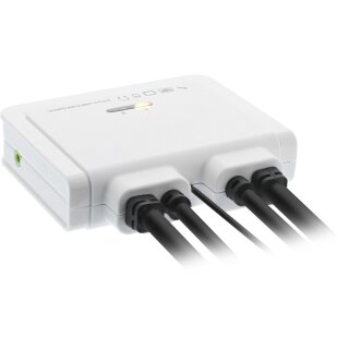 InLine® KVM Switch, 2-fach, HDMI, 4K, USB, mit Audio, integr. Kabel