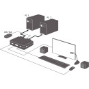 InLine® Cable KVM Switch, 2-port, HDMI, 4K, USB, Audio