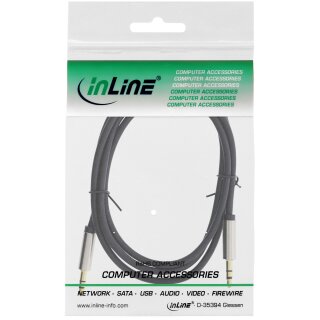 InLine® Slim Audio Kabel Klinke 3,5mm ST/ST, Stereo, 1m