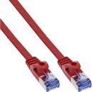 InLine® Flat patch cable, U/FTP, Cat.6A, red, 5m