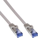 InLine® Flat patch cable, U/FTP, Cat.6A, grey, 0.5m