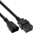 InLine® Power adapter cable, IEC-60320 C14 to C19, 3x1,5mm², max. 10A, black, 0,5m