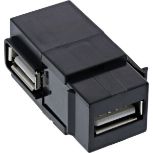 InLine® USB 2.0 Snap-In module, USB-A F/F, angled,...