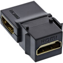 InLine® HDMI Keystone Snap-In module, 4K/60Hz, HDMI AF/AF angled black