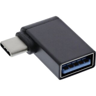 InLine® USB 3.2 Gen.2 Adapter OTG, USB Typ-C Stecker an USB A Buchse 90° gewinkelt