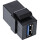 InLine® USB 3.2 Keystone Snap-In Einsatz, USB-A Buchse / Buchse, gewinkelt schwarz