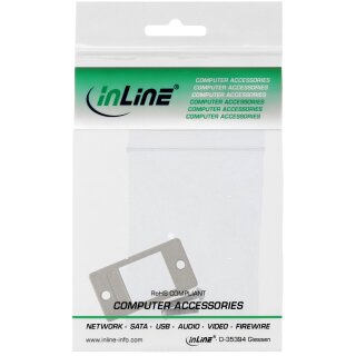 InLine® Keystone SNAP-In Modulhalter, 1-fach, Metall, für flache Oberflächen