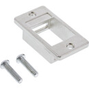 InLine® Keystone SNAP-In Module holder, single, metal, for flat surfaces