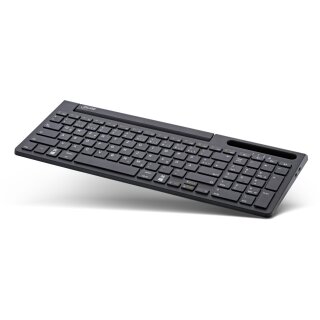 InLine® 4in1 Bluetooth Aluminium Tastatur mit Nummernpad, für bis zu 4 Bluetooth-Geräte, schwarz