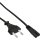 Inline® power cable, Italy CEE7/16 plug to Euro 8 C7 plug, black, 1.8m