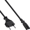 InLine® Switzerland CEE7/16 plug to Euro8 C7 power cable, black, 1.8m
