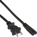 InLine® Japan to Euro8 IEC-C7 power cable, black, 1.8m