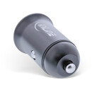 InLine® USB car charger power-adapter power delivery, USB-A + USB Type-C, grey
