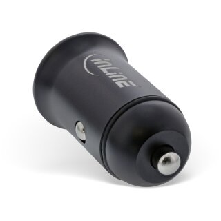 InLine® USB KFZ Stromadapter Power Delivery, USB-A + USB-C, schwarz