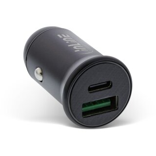 InLine® USB KFZ Stromadapter Power Delivery, USB-A + USB Typ-C, schwarz