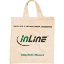 InLine® Canvas Tragetasche, woodline, natur, 42x12x38cm, mit Henkel