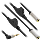 InLine® Slim Audio Y-Kabel Klinke 3,5mm Stecker...