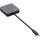 InLine® USB 3.1 Hub, USB-C zu 4 Port USB- A mit PD bis 60W, Aluminiumgehäuse, schwarz, ohne Netzteil
